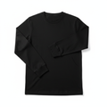 Men's black long sleeve tee on white background